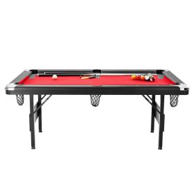 VEVOR Billiards Table, 6.3 ft Pool Table, Portable Foldable Space-Saving Table, Billiard Table Set Includes Balls, Cues, Chalks and Brush VEVOR Billiards Table, 6.3 ft Pool Table, Portable Foldable Space-Saving Table, Billiard Table Set Includes Balls, Cues, Chalks and Brush